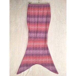 Justice Pink Holographic Mermaid Tail Skirt Swim Cover Girl's Large Dress Up